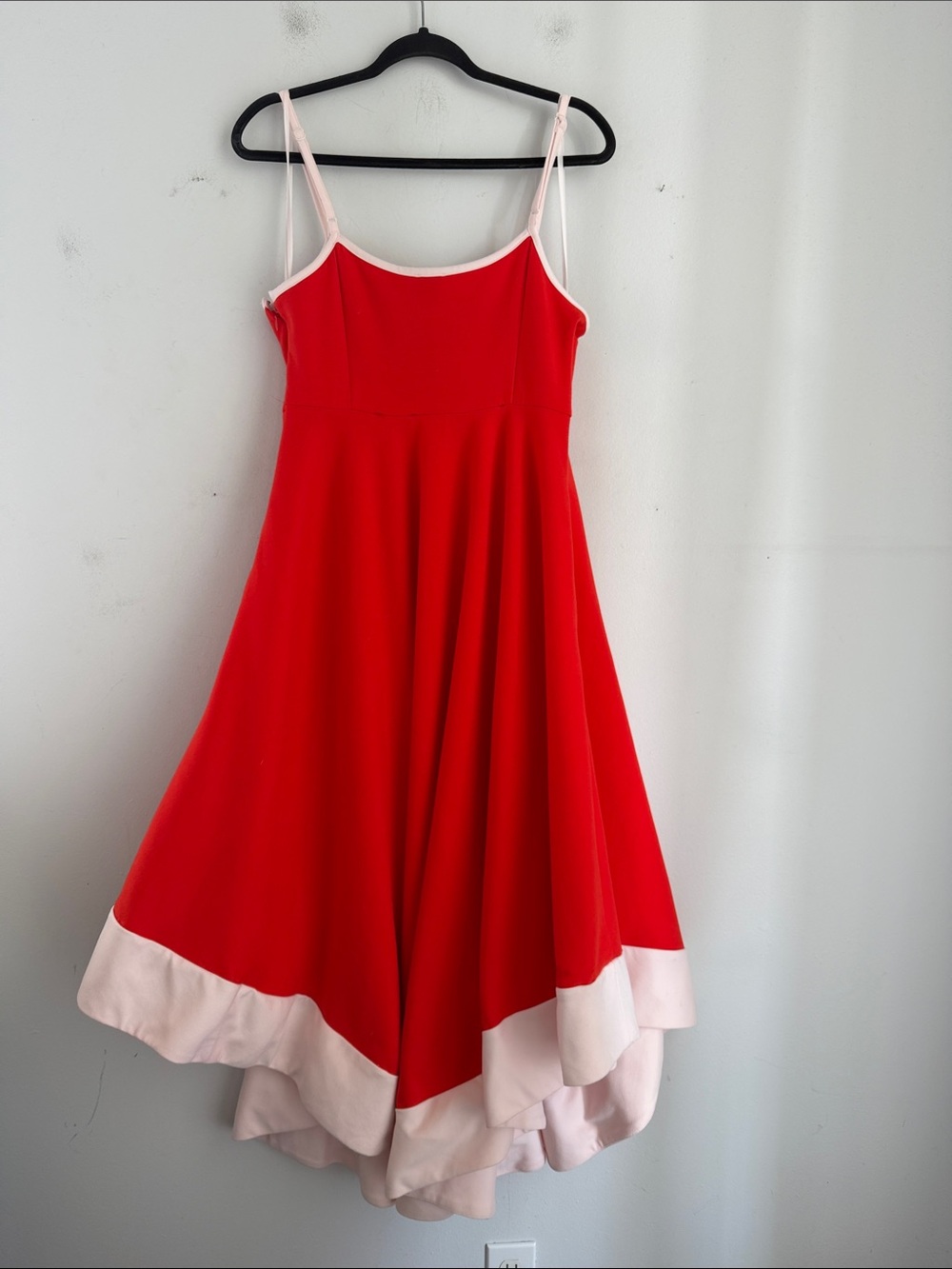 ANTHRO Maeve colorblock A-line midi spaghetti strap tank dress sz L - Picture 8 of 9